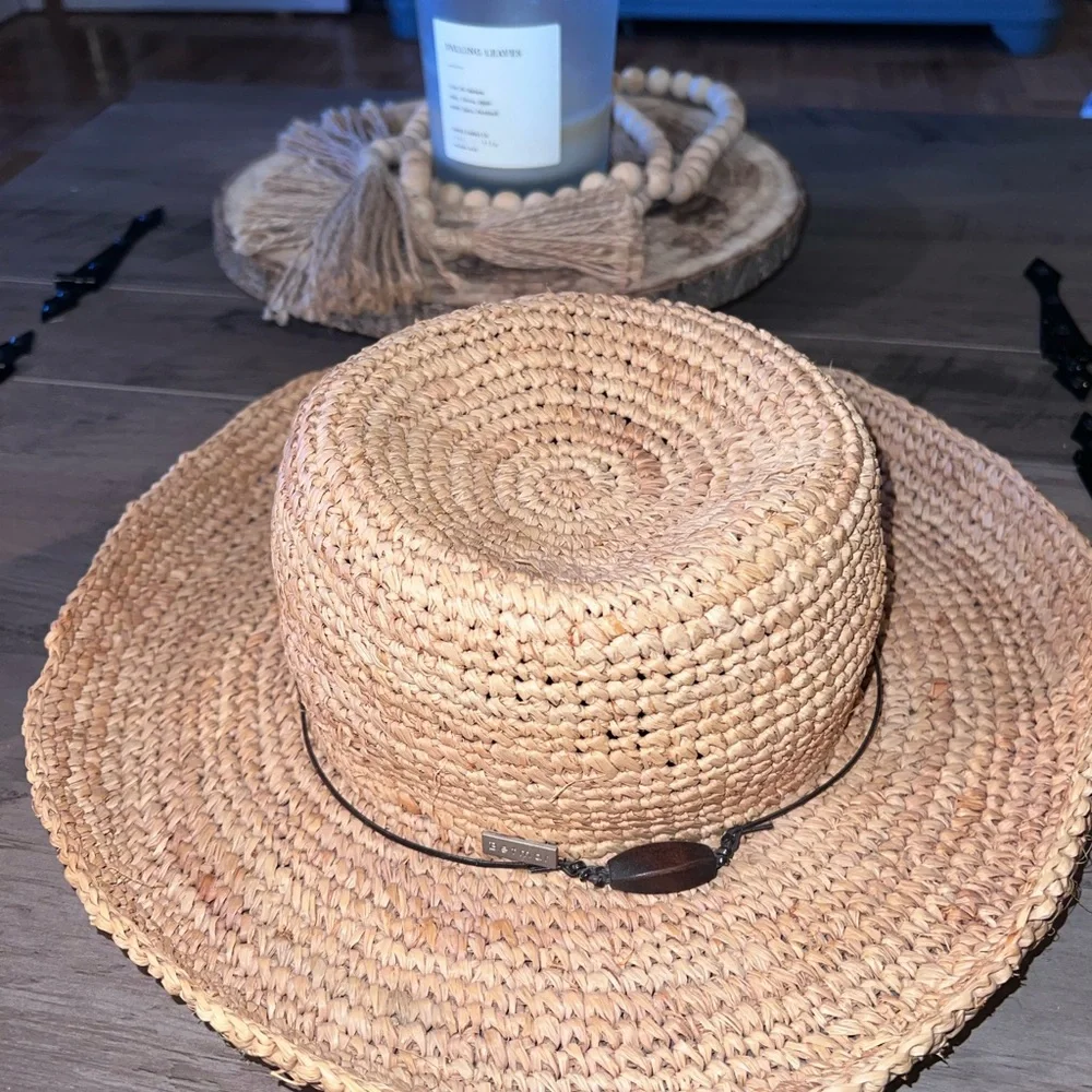 Betmar Tan Straw Hat with Pink Band - Picture 2 of 13
